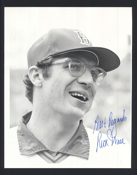 RICK WISE 1974 Boston Red Sox SIGNED Photo 