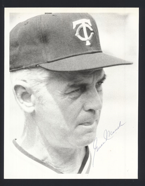 GENE MAUCH 1976-80 Minnesota Twins SIGNED Photo (d.2005)