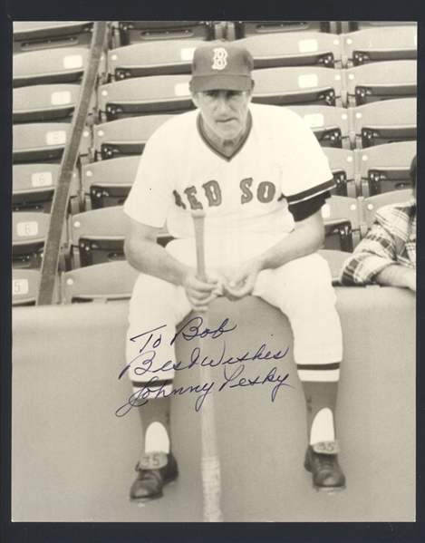 JOHNNY PESKY 1980 Boston Red Sox SIGNED Photo (d.2012)