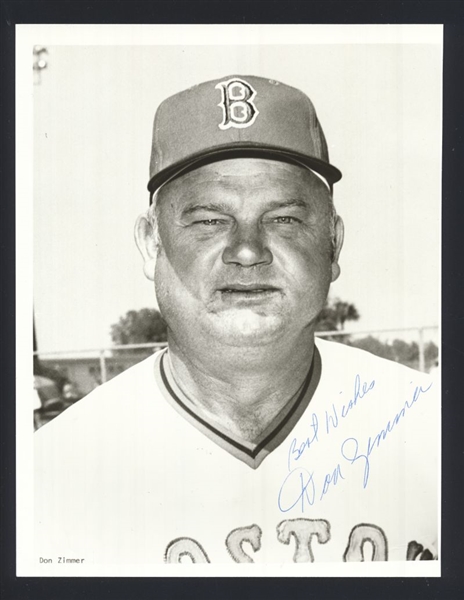 DON ZIMMER 1970s Boston Red Sox SIGNED Photo (d.2014)