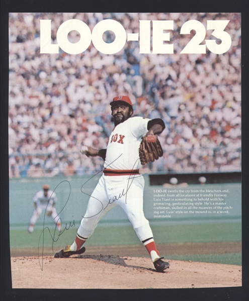 LUIS TIANT & FRED LYNN 1970s Boston Red Sox SIGNED Photo (d.2024)