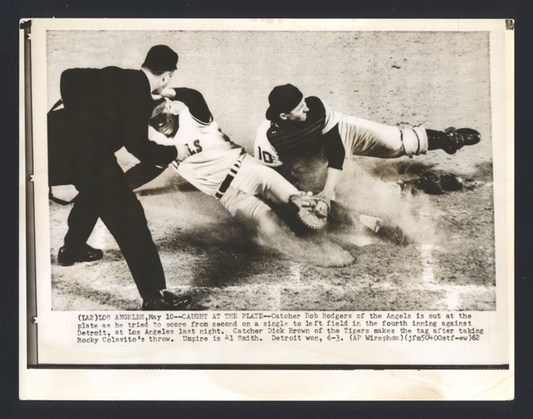Lot of (2) 1960s ALAN BRICE, RAY WASHBURN, DICK BROWN & BUCK RODGERS Wire Photos