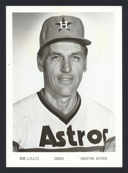 1982 Houston Astros BOB LILLIS Team Issued Original News Photo