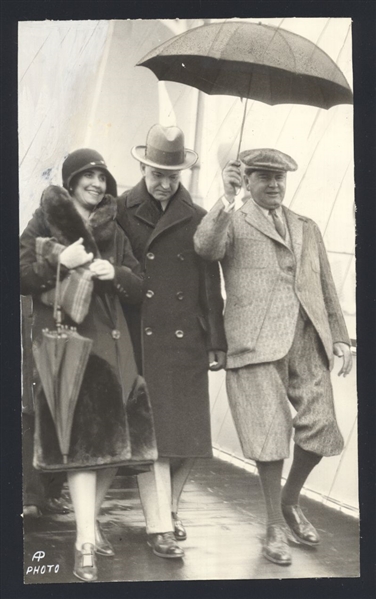 1930 WILLIAM WRIGLEY JR, PRESIDENT CALVIN COOLIDGE & WIFE Original News Photo