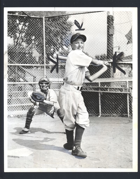 Lot of (3) 1950s Little League Baseball All-Stars Original News Photos