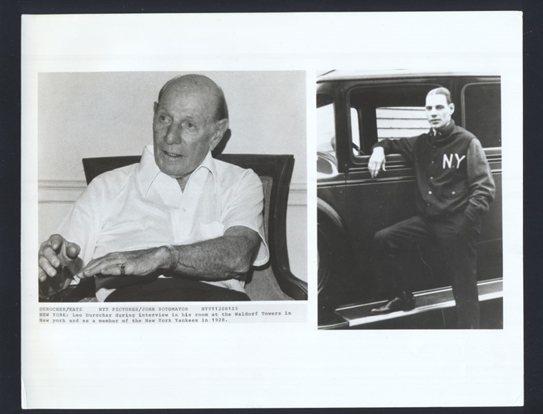 1980s New York Yankees LEO DUROCHER Original News Photo HOF