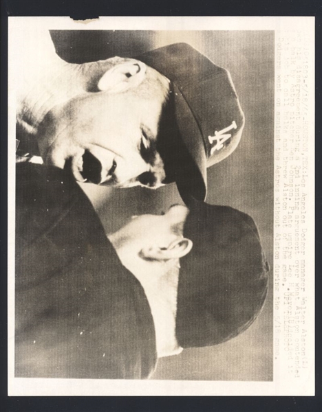 Lot of (3) 1960s Dodgers WALTER ALSTON, CHUCK DRESSEN. RON HUNT News Wire Photos