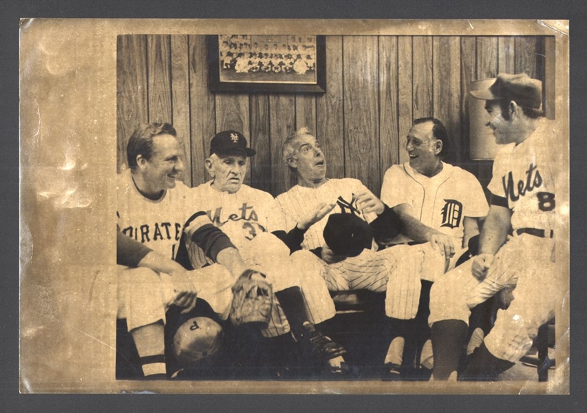 1970s RALPH KINER, JOE DiMAGGIO, HANK GREENBERG, YOGI BERRA Original Photo