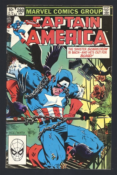 Captain America #280 FN 1983 Marvel vs Scarecrow Comic Book