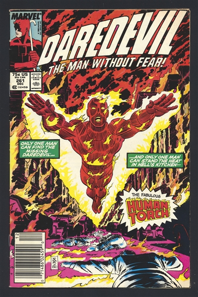 Daredevil #261 VG 1988 Marvel Human Torch App Comic Book