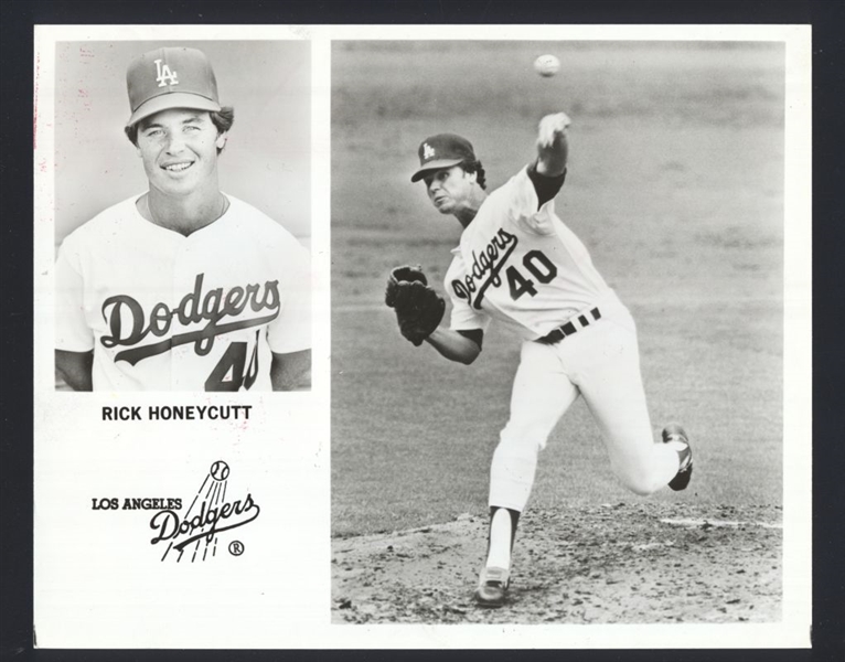 1987 Los Angeles Dodgers RICK HONEYCUTT Team Issued Original News Photo