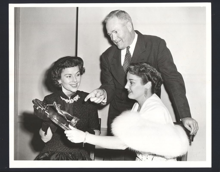 Lot of (2) 1950s Cardinals ENOS SLAUGHTER, WIFE & MRS CAVARRETTA Original Photos