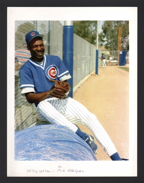 1993-94 Chicago Cubs WILLIE WILSON Original News Photo