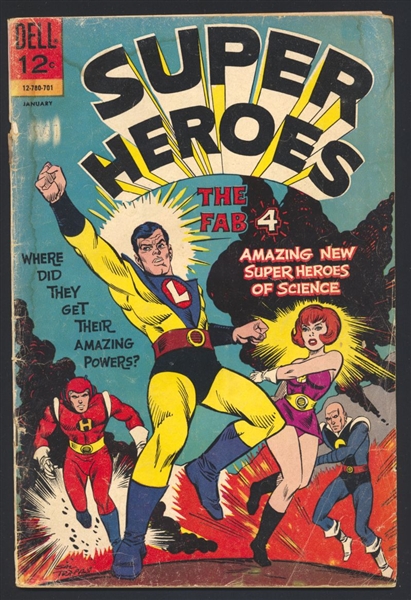 Superheroes #1 G 1967 Dell 1st Fab 4 Comic Book