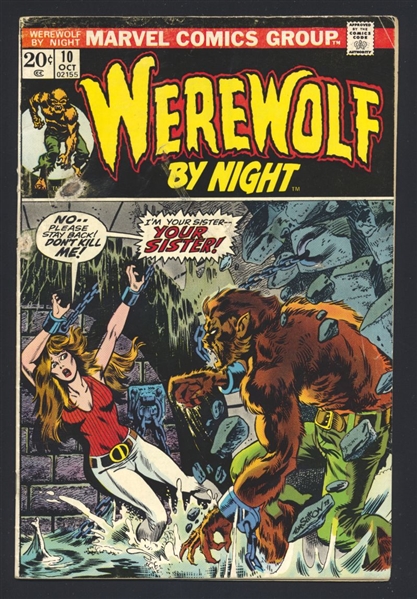 Werewolf By Night #10 G 1973 Marvel Comic Book