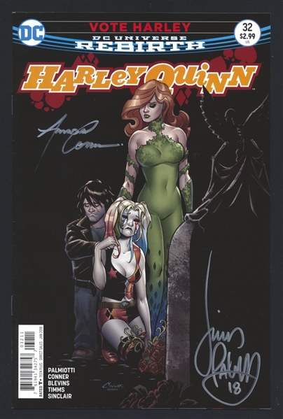 Harley Quinn (V3) #32 NM 2018 DC SIGNED Amanda Conner Jimmy Palmiotti Comic Book