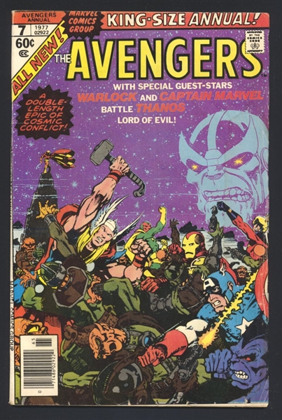 Avengers Annual #7 VG 1977 Marvel Death of Warlock Comic Book