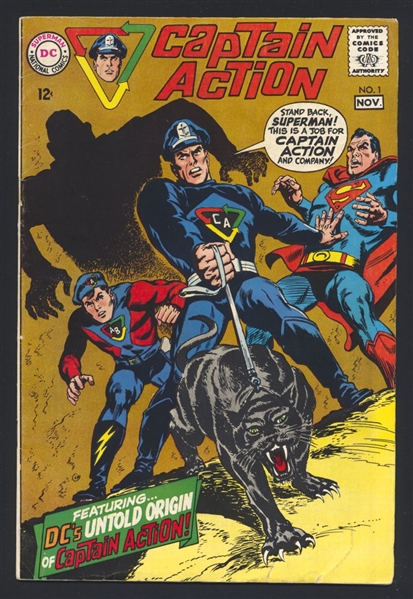 Captain Action #1 FN 1968 DC 1st Appearance Comic Book