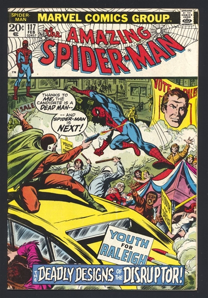 Amazing Spider-Man #117 FVF 1973 Marvel vs Disruptor Comic Book