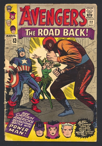 Avengers #22 G 1965 Marvel 2nd Power Man Jack Kirby Comic Book