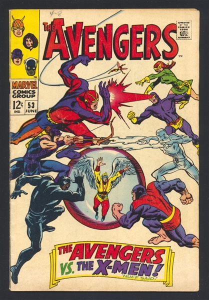 Avengers #53 FN 1968 Marvel vs X-Men Comic Book