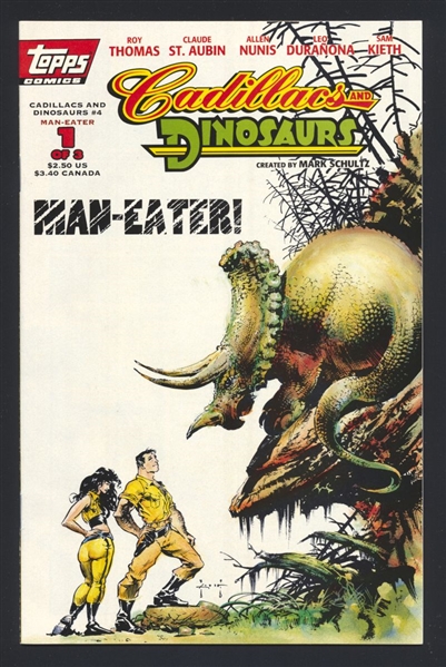Cadillacs & Dinosaurs (V2) #4 NM 1994 Topps Sam Kieth Cover Comic Book