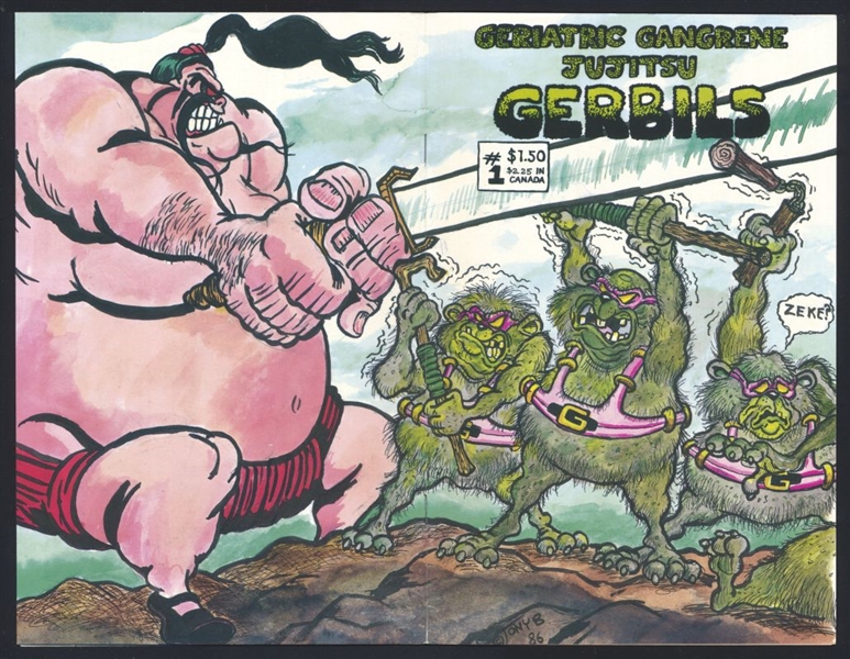 Geriatric Gangrene Jujitsu Gerbils #1 VF 1986 Planet-X TMNT Spoof Comic Book