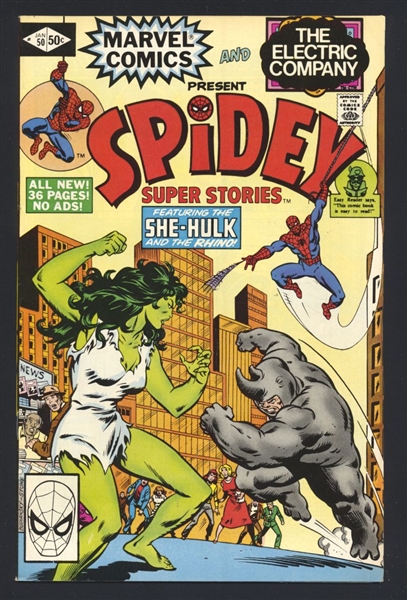 Spidey Super Stories #50 VF 1981 Marvel She-Hulk vs Rhino Comic Book