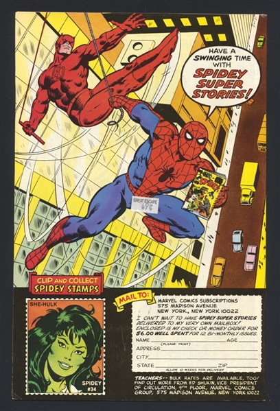Spidey Super Stories #50 VF 1981 Marvel She-Hulk vs Rhino Comic Book
