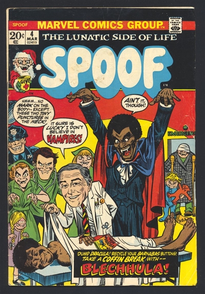 Spoof #4 VG 1973 Marvel Blechhula Black Vampire Comic Book