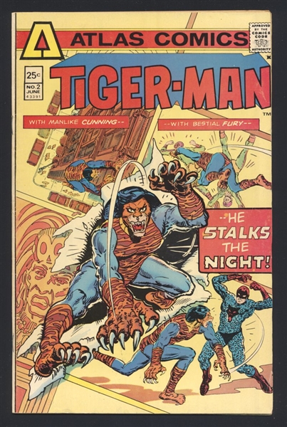 Tigerman #2 FVF 1975 Atlas Tiger-Man Steve Ditko Frank Thorne Comic Book