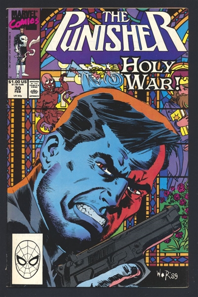 Punisher (1987) #30 FN 1990 Marvel Holy War! Comic Book