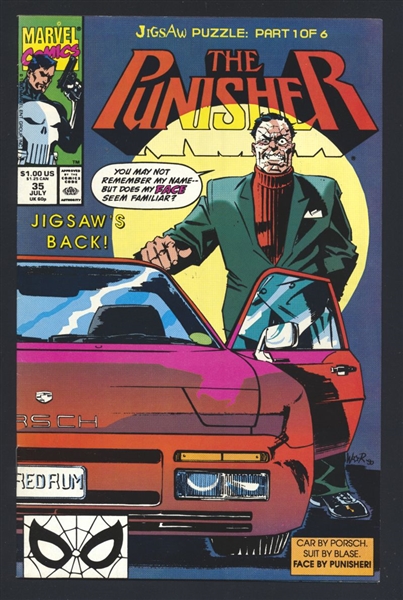 Punisher (1987) #35 F/VF 1990 Marvel Jigsaw Puzzle p1 Comic Book
