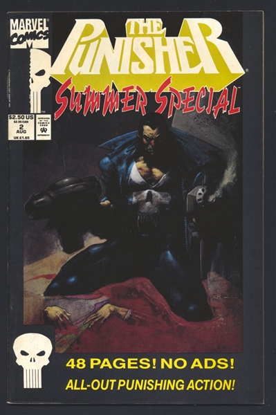 Punisher Summer Special #2 VF 1992 Marvel Simon Bisley Cover Comic Book