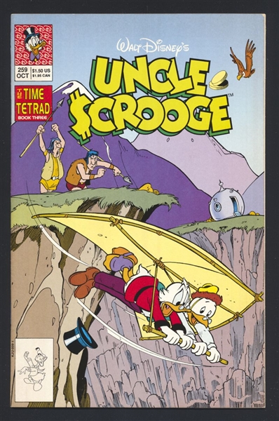 Walt Disney Uncle Scrooge #259 VF/NM 1991 Disney Time Tetrad p3 Comic Book