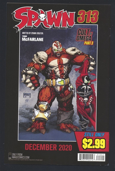 Spawn #312/D VG 2020 Image Todd McFarlane Virgin Variant Comic Book