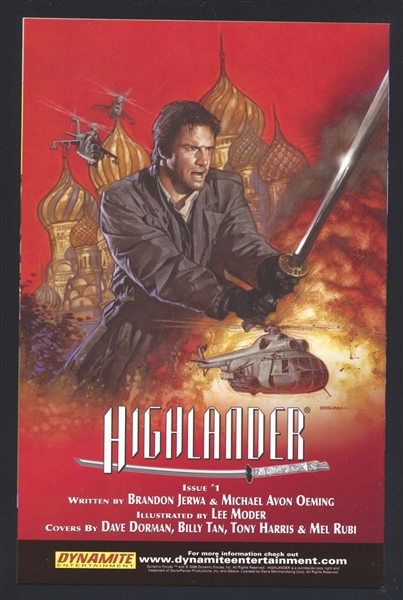 Highlander #0/A VF/NM Photo Variant 2006 Dynamite Comic Book
