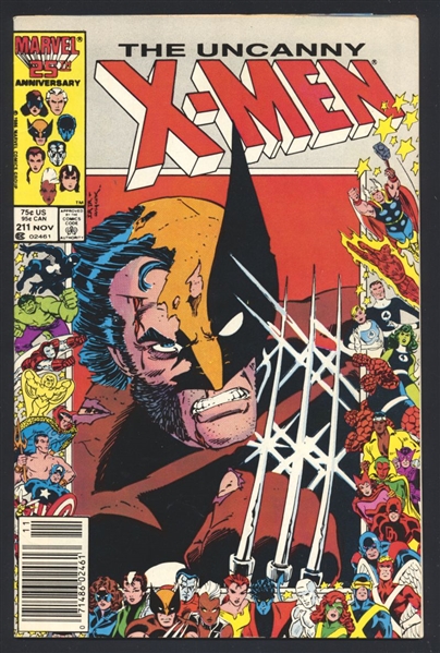 Uncanny X-Men #211 VG NEWSSTAND vs Marauders 1986 Marvel Comic Book