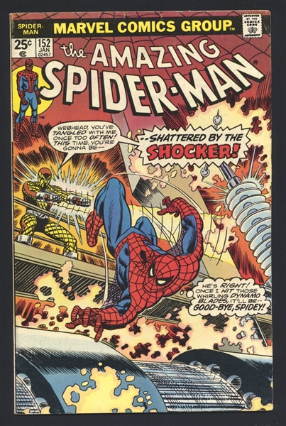 Amazing Spider-Man #152 FN vs Shocker 1976 Marvel Comic Book