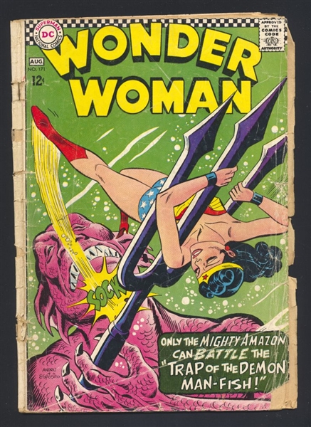 Wonder Woman (V1) #171 FR vs Demon Man-Fish 1967 DC Comic Book
