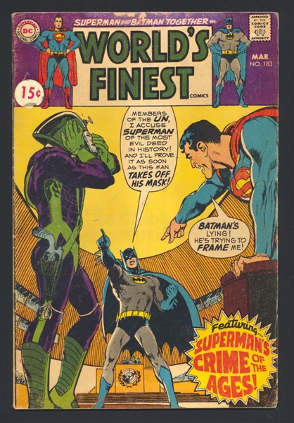 World's Finest Comics #183 G Neal Adams 1969 DC Comic Book