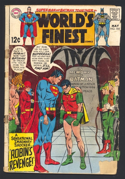 World's Finest Comics #184 FR 1969 DC Comic Book