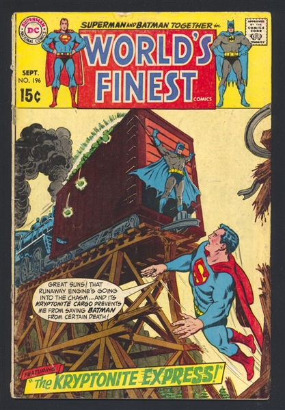 World's Finest Comics #196 G 1970 DC Comic Book