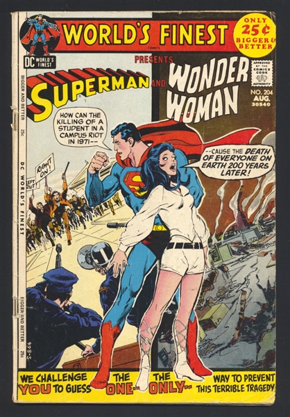 World's Finest Comics #204 G Neal Adams Cover 1971 DC Comic Book