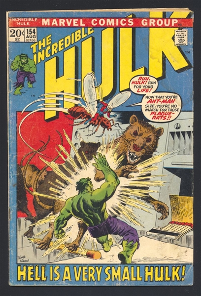 Incredible Hulk #154 G Tiny Hulk 1972 Marvel Comic Book