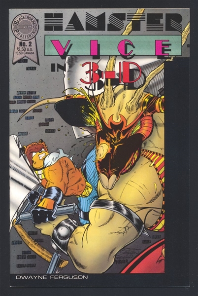 Hamster Vice 3D #2 VF 1987 Blackthorne Comic Book