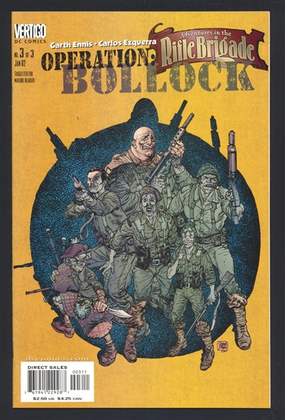 Adventures in the Rifle Brigade: Operation Bollock #3 NM Garth Ennis 2001