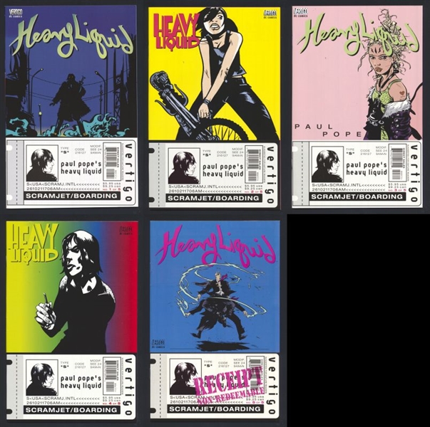Heavy Liquid SET #1-5 VF/NM Paul Pope 1999 DC (Vertigo) Comic Book