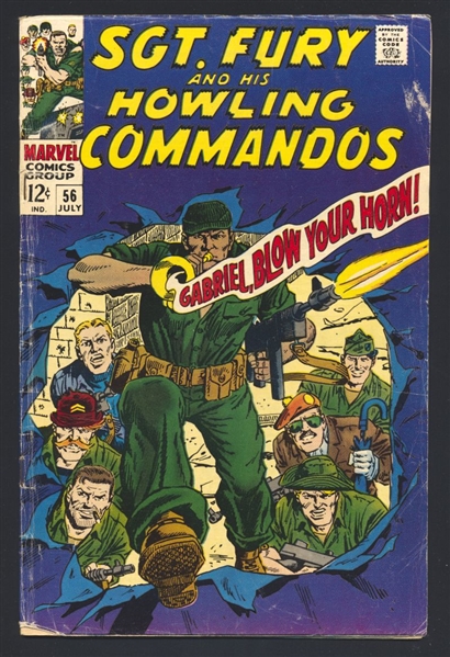 Sgt. Fury #56 VG 1968 Marvel Comic Book