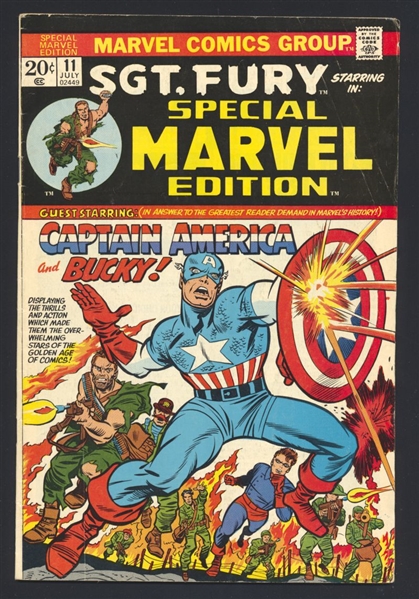 Special Marvel Edition #11 FN Sgt Fury Captain America 1973 Marvel Comic Book